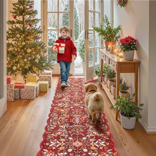 Yamaziot 2x8 Christmas Runner Rug Washable Christmas Holiday Carpet Runner - Image 7
