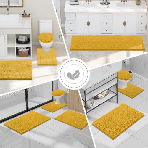 Smiry Bathroom Rugs 24X16, Luxury Chenille Extra Soft Absorbent Bath Mat - Image 7