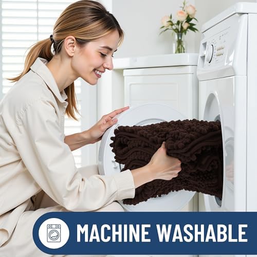 Smiry Bathroom Rugs Round 30X30, Extra Soft Rubber Backing Bath Mats - Image 6