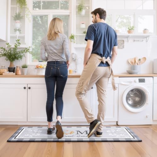 Kitchen Mats 2PCS, Anti Fatigue Rugs, 17.3x30+17.3x47.2in, Grey - Image 7