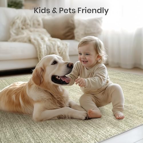 Valenrug 3x5 Area Rug Non Slip, Washable Entryway Rug for Bedroom Green - Image 7
