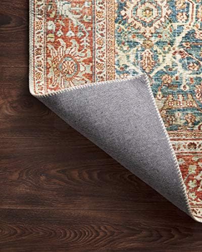 Loloi Layla Ocean/Rust 2'-6" x 7'-6" Runner Rug - Image 6