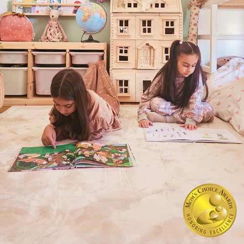 Hakuna Matte CloudSoft Play Mat - Beige 50" x 50" Super Soft - Image 6