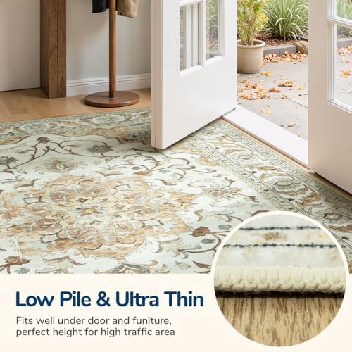 Lessymo Area Rugs 8x10 for Living Room,Large Washable Carpet Light Beige - Image 7