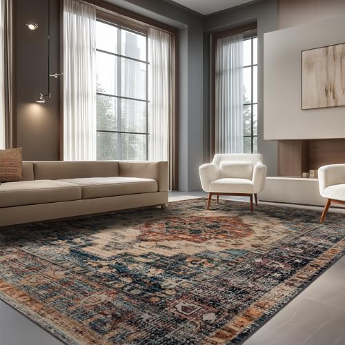 Ruaruarug Washable Area Rug 8×10 for Living Room, Ultra Soft, Brown - Image 7
