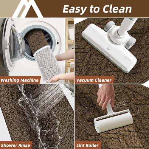 COSY HOMEER Kitchen Rugs Sets of 2 Non-Slip Washable,60x24Inch/35X24Inch - Image 7