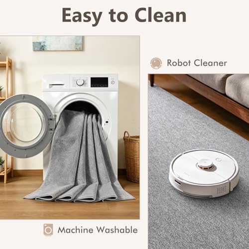 2x8 Grey Runner Rug Washable Non-Slip Soft for Kitchen Hallway Bathroom - Image 6