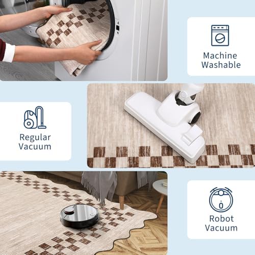 GarveeHome 4x6 Area Rug Small Washable Living Room Carpet Scalloped Rug - Image 6