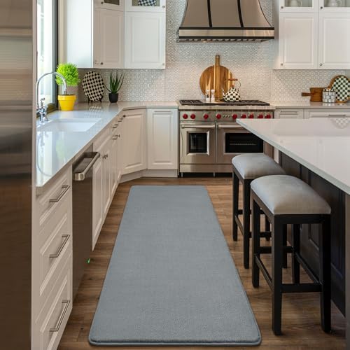Amearea Modern Soft Hallway Runner Rug, 2x6 Feet Grey Washable Runner Rugs - Image 6