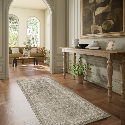 Washable Runners for Hallways Kitchen Rug: 2'6"x8' Runner Rugs Stain Resistant Non Slip Low Pile Soft Carpet Runners for Hallways Bedroom Entryway Indoor Beside Bathroom Laundry Room - Image 6