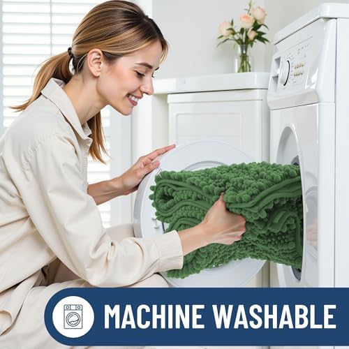 Smiry Bathroom Rugs 36X24, Extra Soft Rubber Backing Chenille Bath Mats - Image 6