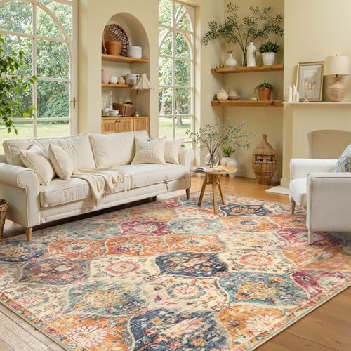 Lahome Moroccan Machine Washable Rugs for Living Room, 4x6 Rug for Bedroom - Image 6