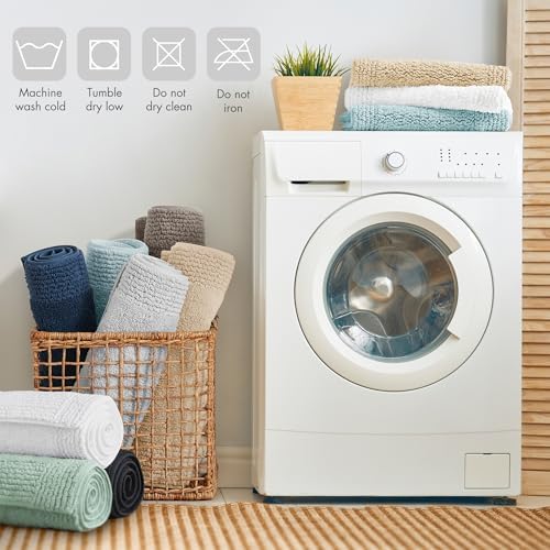 Madison Park Splendor Reversible 100% Cotton Bath Rug, 17 x 24, White - Image 6