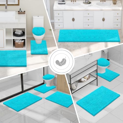 Smiry Bathroom Rugs 24X16, Luxury Chenille Extra Soft Absorbent Bath Mat - Image 7
