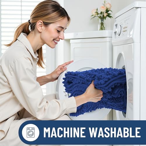 Smiry Bathroom Rugs 30X20, Extra Soft Rubber Backing Chenille Bath Mats - Image 6