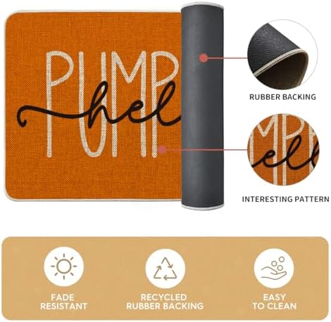 Artoid Mode Orange Hello Pumpkin Fall Kitchen Mats Set of 2 - 17x29+17x47" - Image 6
