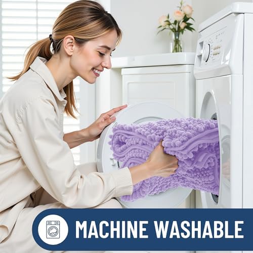 Smiry Bathroom Rugs 36X24, Extra Soft Rubber Backing Chenille Bath Mats - Image 6