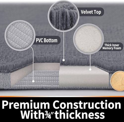 Yimobra 36"x24" + 31.5"x20" + 17"x24" Memory Foam Bath Mat Set 3 Pieces - Image 6