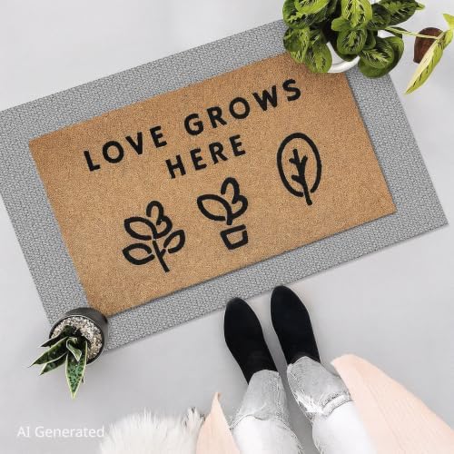 EARTHALL Washable Entryway Rug, Non Slip Indoor Doormat, 2x3 Ft, Dark Gray - Image 6