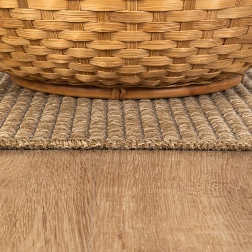 CAMILSON Easy Jute Rug 2x3, Indoor Outdoor Natural Color Farmhouse Area Rugs for Living Room and Kitchen Rug, Solid Boho Woven Design, Easy-Cleaning, Washable Outside Carpet Alfombras (2 x 3) - Image 6