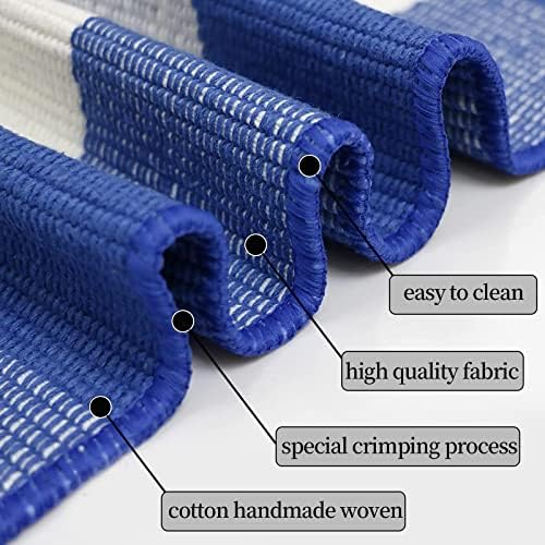 SEEKSEE Buffalo Plaid Outdoor Rug 27.5x43 Blue and White Front Door Mat, Layering Rug for Porch, Summer Doormat, Front Porch Rug for Outdoor Entrance Entryway Patio Porch Decor - Image 7