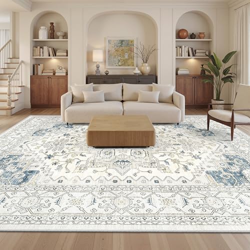 befbee Washable Area Rug 8x10, Stain Resistant Neutral Rugs for Living Room - Image 7