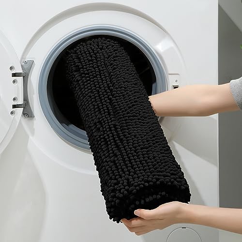 HOMEIDEAS Bathroom Rugs Set of 3, Super Soft Absorbent Chenille Bath Rugs - Image 6