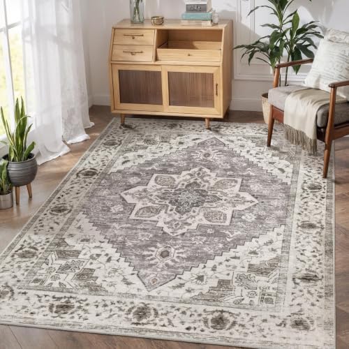 SERISSA 3x5 Washable Non Slip Boho Area Rug for Bedroom,Earth Tone - Image 6
