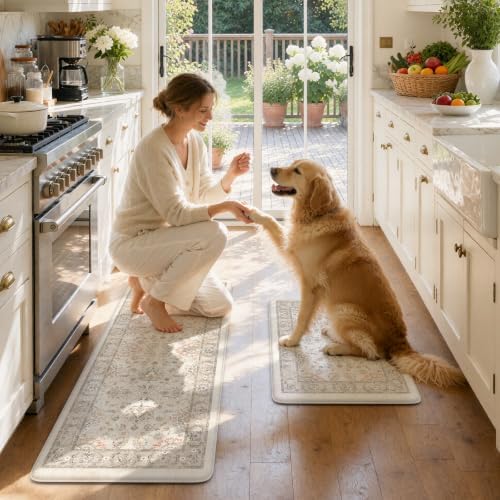 KIMODE Anti Fatigue Mats for Kitchen Floor Comfort Cushioned Rugs Sets of 2 - Image 7