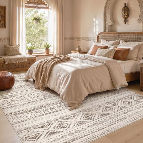 cotiled Boho 8x10 Area Rugs for Living Room: Large Moroccan Washable Rug - Image 6