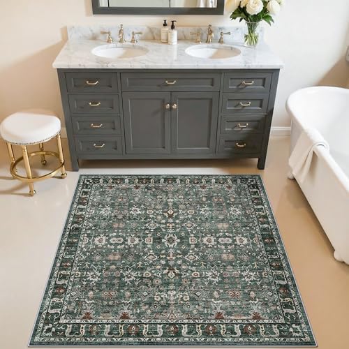 Washable 3x3 Square Entry Rug: Rugs for Kitchen Bedroom Entryway Bathroom - Image 6