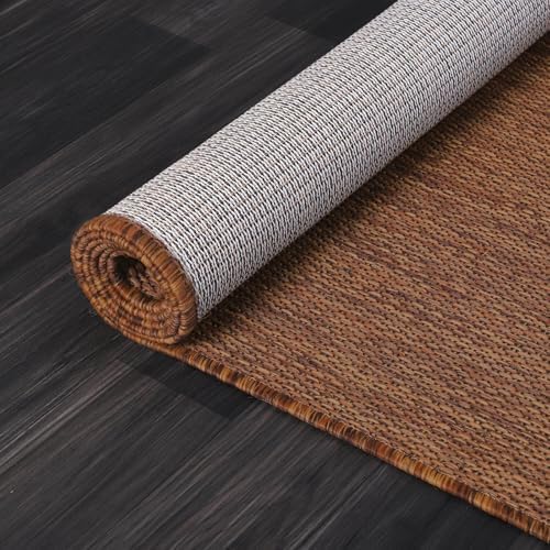 CAMILSON Outdoor Rug 5x7 Modern Area Rugs for Indoor and Outdoor Patios and Porches - Waterproof, Washable, Non-Shedding, Easy-to-Clean Outside Carpet (5 x 7, Solid - Gold) - Image 7