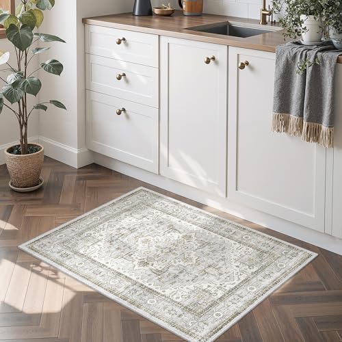 2X3 Washable Kitchen Rugs Small Door Mat for Entryway Blue Throw Carpet - Image 7