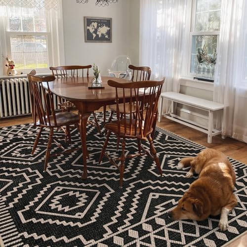 Lahome Moroccan 6x9 Rug for Living Room, Easy Jute Indoor Outdoor Rug - Image 6
