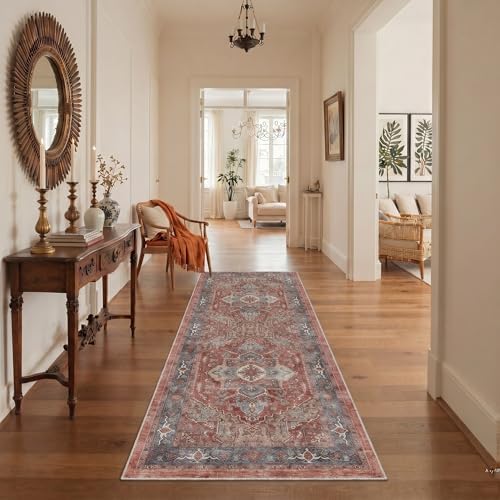 GENIMO 2.5x8 Outdoor Runner Rug, Washable for Patio, Terracotta Slate - Image 7