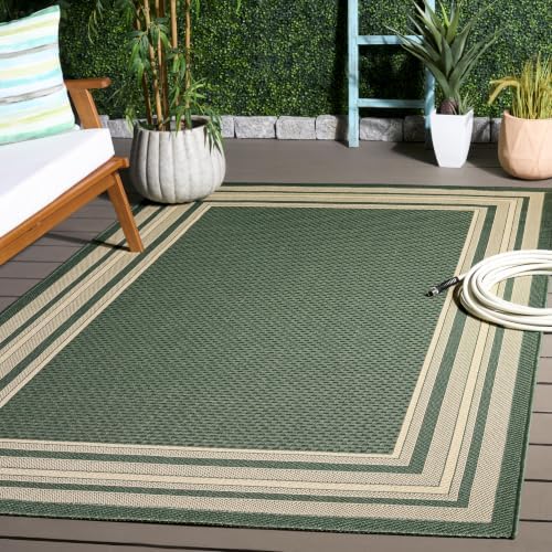 SAFAVIEH Courtyard Outdoor Rug 5'3"x7', Dark Green CY8475-32221 - Image 7