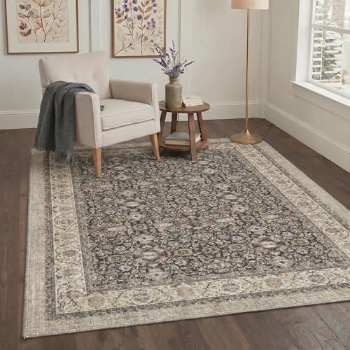 GENIMO 6x9 Outdoor Rug, Washable for Patio and Deck, Vintage Taupe - Image 7