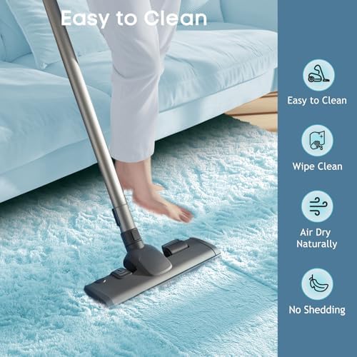 Ophanie Area Rugs for Bedroom Living Room,Light Blue,Rectangular,8'x10' - Image 6