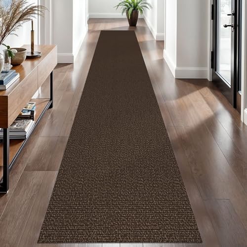 EARTHALL Washable Runner Rug, Non Slip Hallway Rug, 2x12 Ft, Brown/Coffee - Image 6