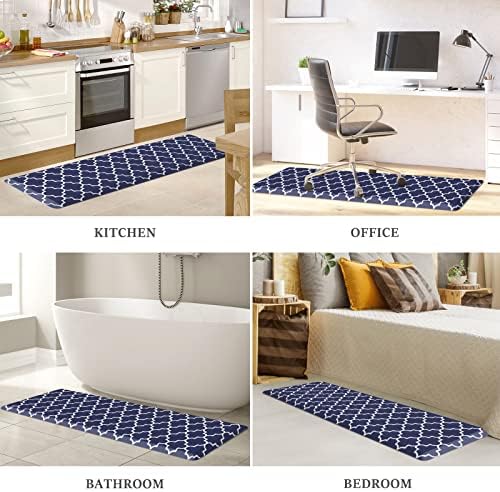 WISELIFE Kitchen Runner Rugs Anti-Fatigue mats - 3/4 Inch Thick Non Slip Waterproof Ergonomic Comfort Mat for Kitchen, Floor Home, Office, Sink, Laundry (17.3"x60" -0.75 inch,Blue) - Image 7
