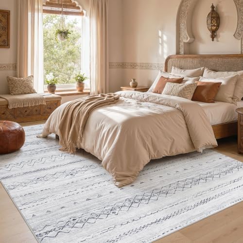 cotiled Boho 7x9 Area Rug for Living Room: Large Moroccan Washable Rug - Image 6