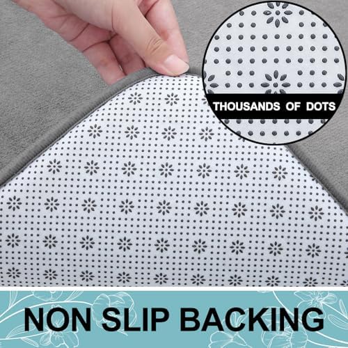 Smiry Memory Foam Bath Mat 40x32, Extra Soft and Absorbent Bathroom Rugs - Image 6