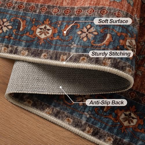 Tangsoo Oriental 2x3 Washable Entryway Rugs, Non Slip Small Area Rug - Image 6