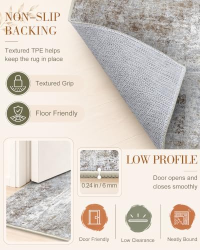 OLANLY 3x6 Washable Runner Rug, Soft Non Slip Carpet for Hallway Kitchen - Image 7