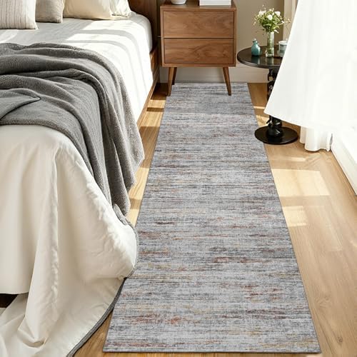 Runners for Hallways 2x8 Kitchen Runner Rugs,Modern Abstract Rug Runners for Entryway,Stain Resistant Washable Runner Rug Non-Slip 8ft Carpet Rug for Bedroom Living Laundry Room(Grey/Multi,2'x8') - Image 7