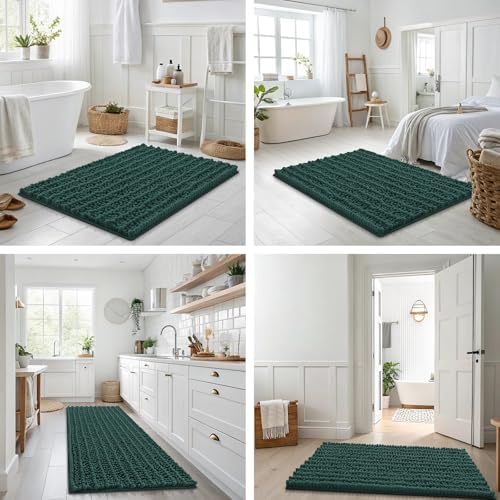 Smiry Bathroom Rugs 59X24, Extra Soft Rubber Backing Chenille Bath Mats - Image 7