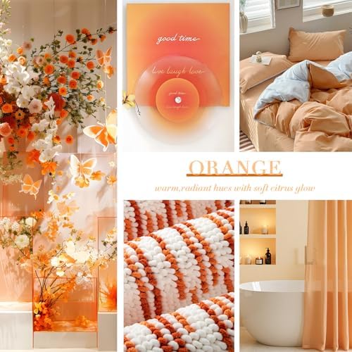 BSICPRO Bathroom Rugs Sets 2 Piece, Fall Bath Mat 20"x32"+16"x24", Orange - Image 6