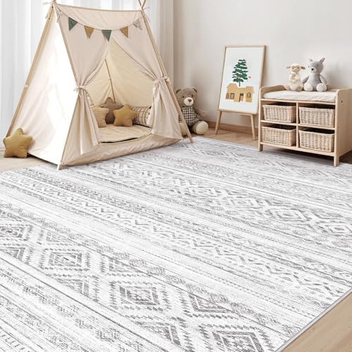 cotiled Boho 10x14 Area Rug for Living Room: Large Moroccan Washable Rug - Image 7