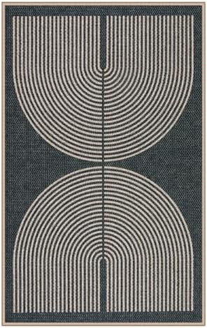 Lahome Rainbow Indoor Door Mat, 20"x32" Small Black Rugs for Entry Kitchen - Image 7