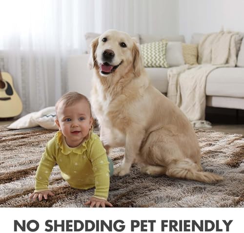 9x12 Ft Extra Large Shag Rugs for Living Room, Ultra Soft Fluffy Furry Area Rugs for Bedroom Indoor Floor, Aesthetic Carpet for Kids Home Decor (Khaki) - Image 6